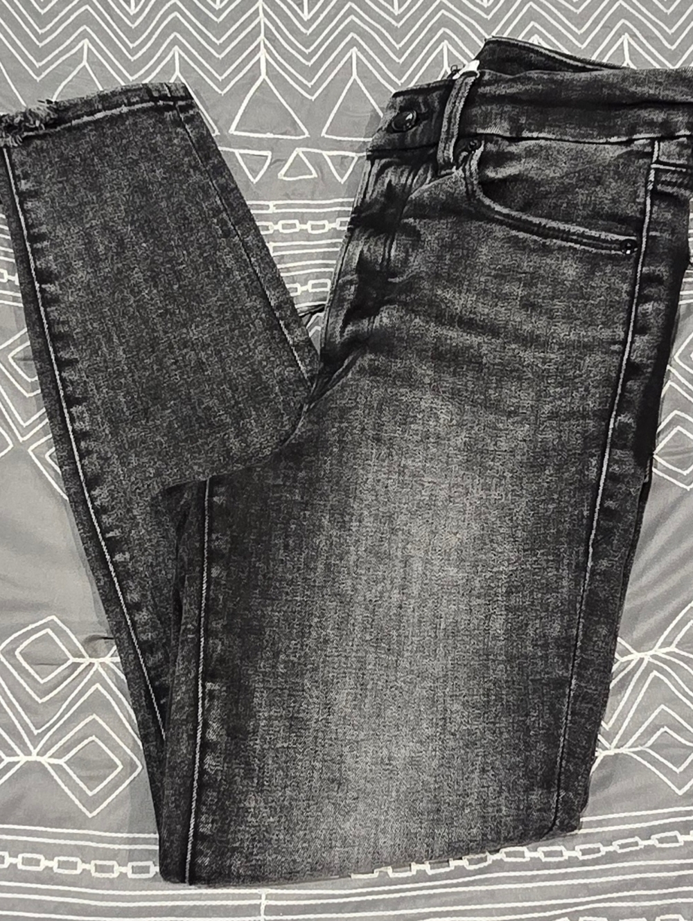 Good American Good Waist Black Skinny Cropped Style Size 4/27